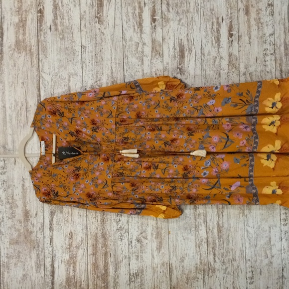 Tan/Floral Dress - Picture 1 of 1